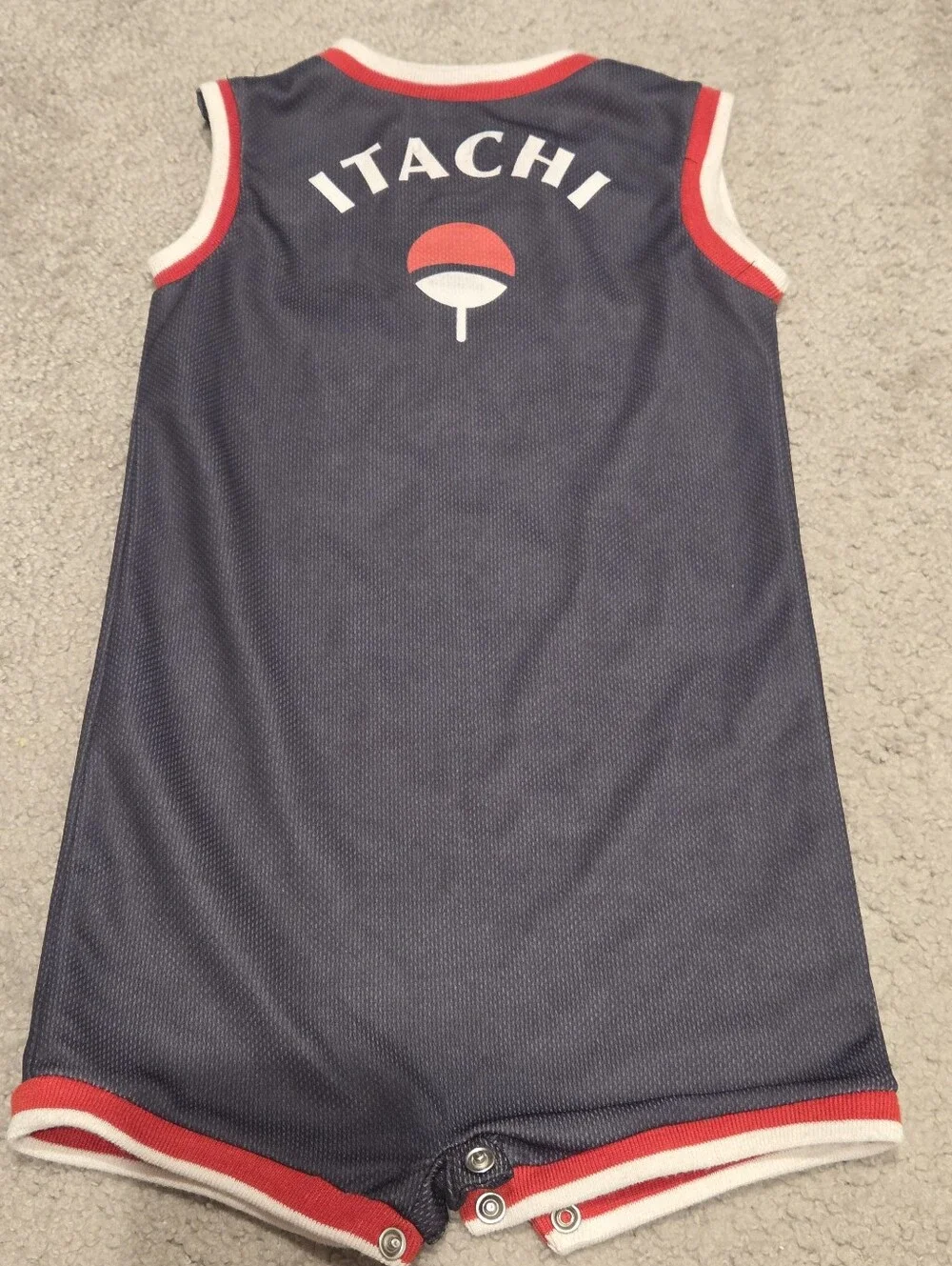 Naruto Shippuden Uchiha Clan Infant Basketball Jersey Romper